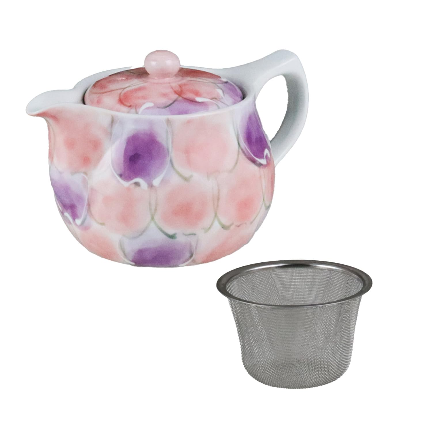 Arita Ware Kyusu Teapot Petal Crest Stain Resistant 21oz Japanese