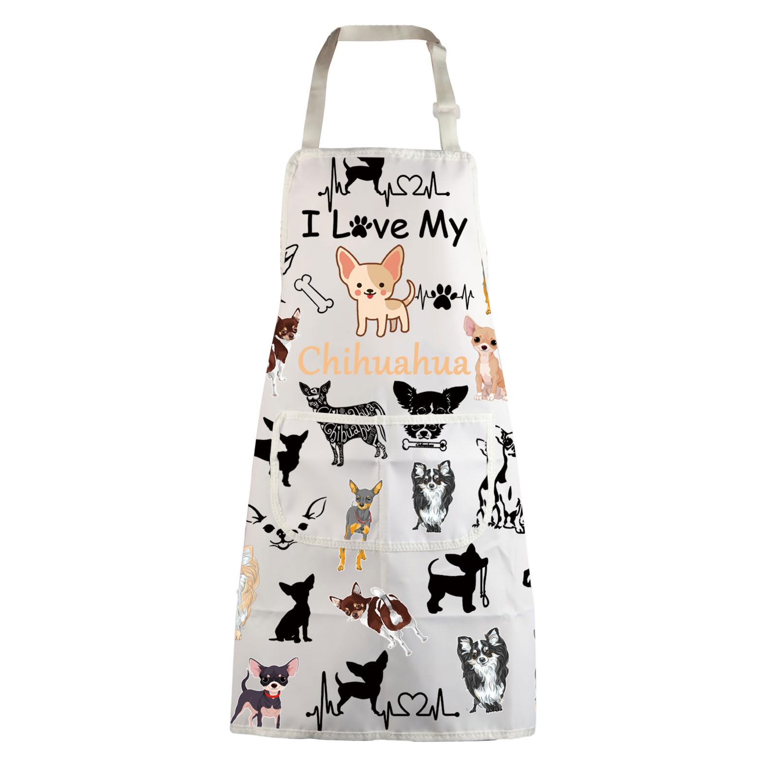 MBMSO Chihuahua Lover Apron - Fun Gift for Dog Mom