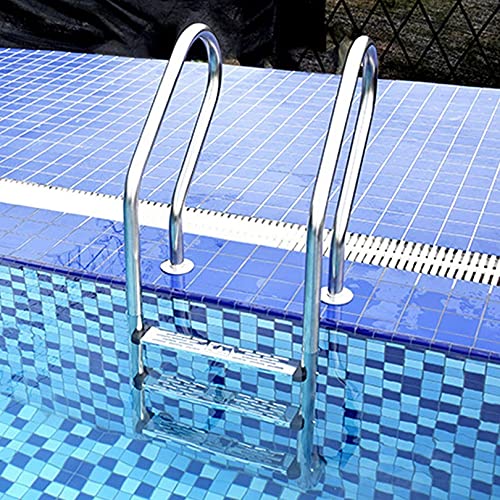 Escalera para piscina acero inoxidable 3 peldaños antideslizante miniatura 1