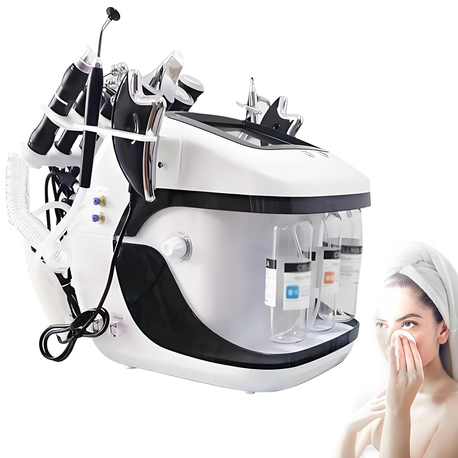 Urządzenie Pielęgnacji Skóry Z Inteligentnym Ekranem,Czyszczeniem Mikrowibracjami,Narzędziem do Oczyszczania I Nawilżania,Z 10 Głowicami Roboczymi,Redukcją Zmarszczek