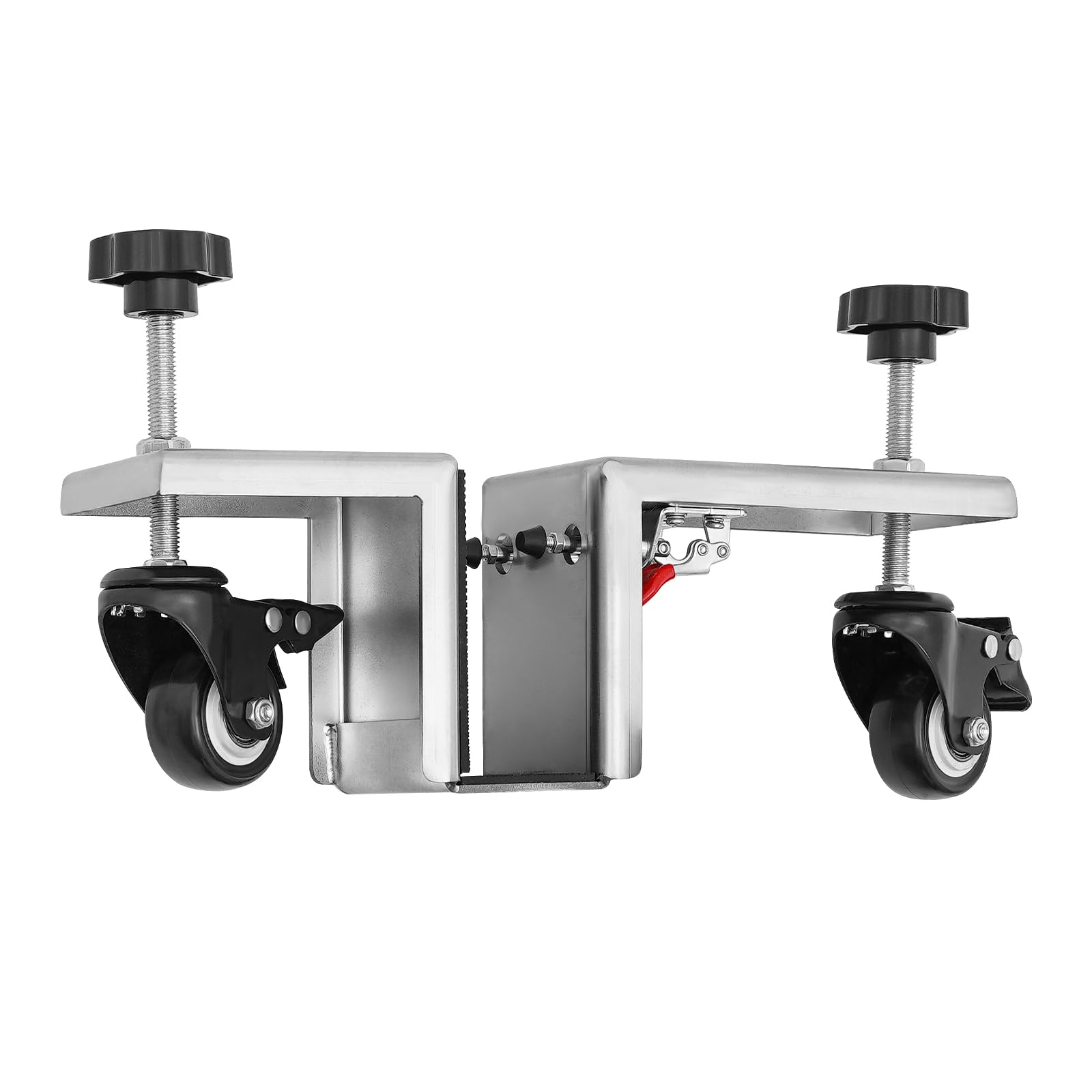 Stainless Steel Door Installation Tool Kit for 1.375 to 1.75 Inch Doors, Set of 2 with 360° Rotating Wheels and Brakes, Supports Up to 500 lbs