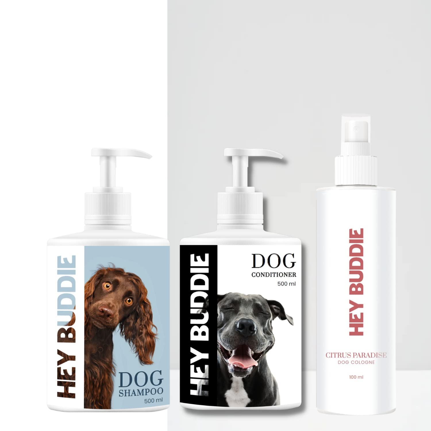 HEY BUDDIE All Natural Dog Complete Grooming Kit Shampoo (500 Milliliter) + Conditioner (500 Milliliter) + Citrus Cologne (100 Milliliter)|Hypoallergenic, Sulfate Free, Soap Free Formulation | (B0BLYNV3YL) Amazon Price History, Amazon Price Tracker