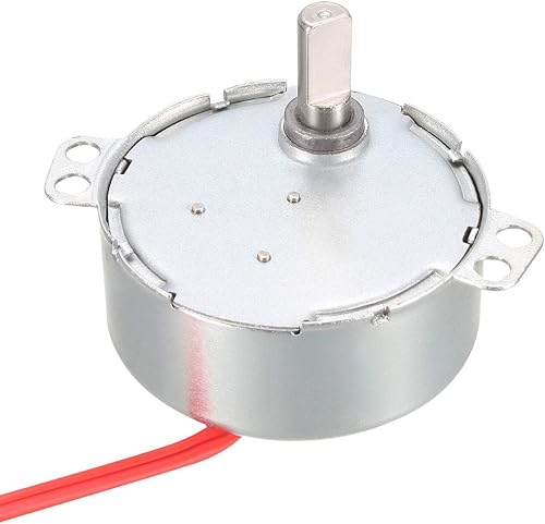 Miniatura 5 de uxcell Motor eléctrico síncrono CCWCW 4W de la CA 12V 0.9-1.1RPM 50-60Hz del motor del engranaje para la fan eléctrica