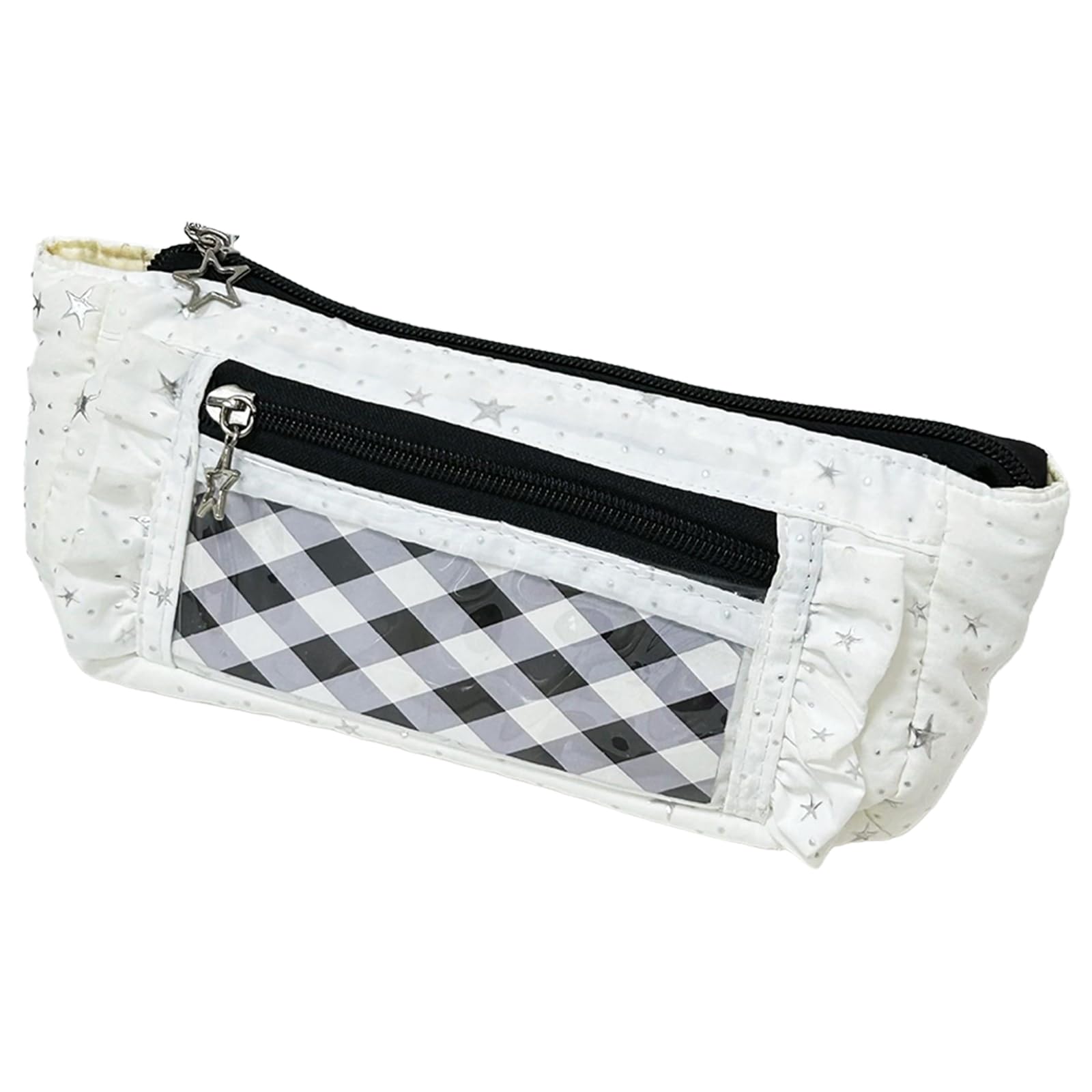 Cute Clear Window Lace Large Capacity Star Zipper for