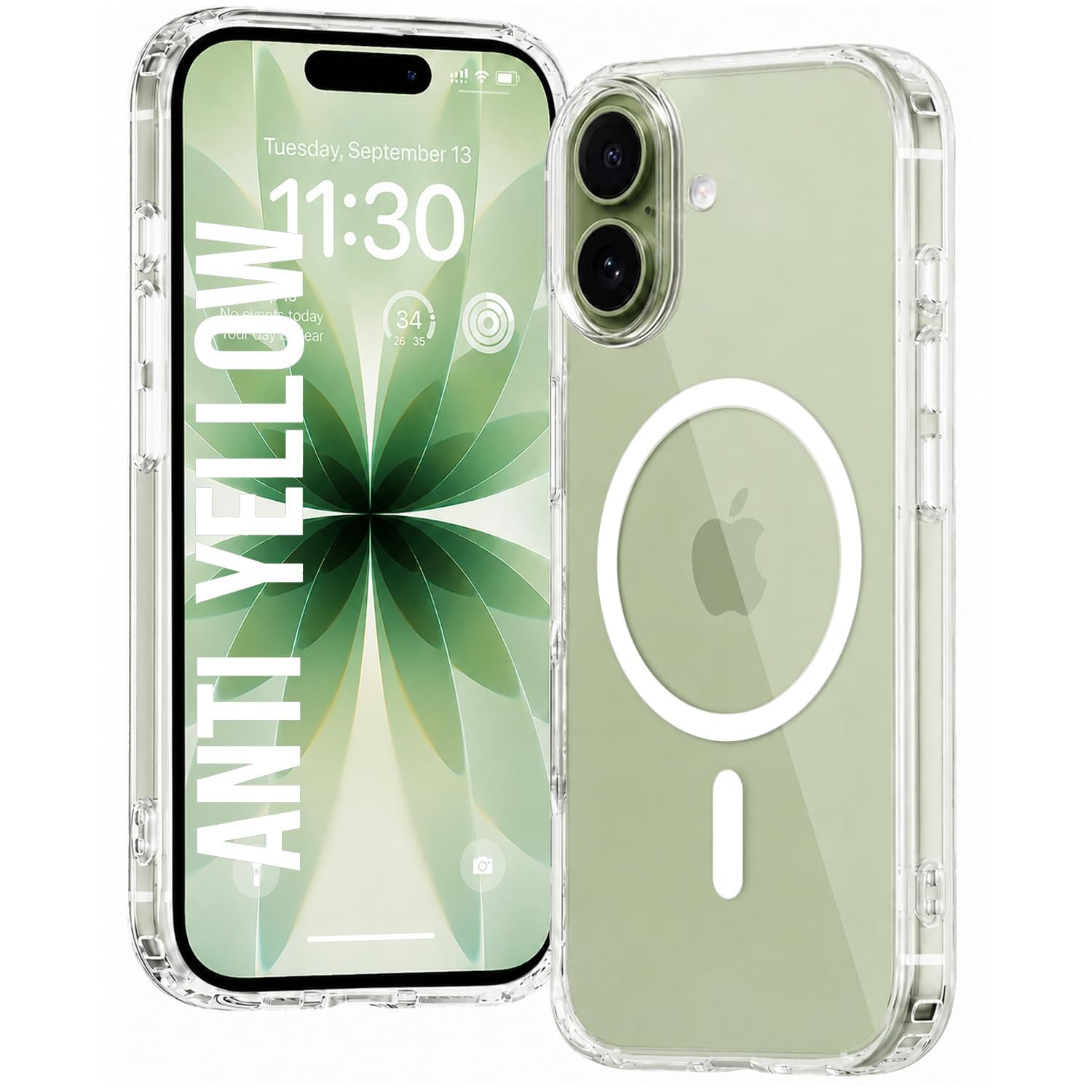 DIZORO Crystal Clear Magnetic Compatible with iPhone 17 Case with Anti-Yellow Anti-Scratch Shockproof Transparent Cover-image-21