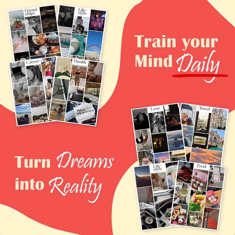 Image of CodersParadise Manifestation Kit 2026 - 16 A4 Vision Board Sheets (250+ Elements) with Daily Affirmations & Life Goals Quotes - Aesthetic Wall Art for Bedroom, Motivation & Dream Life Manifestation
