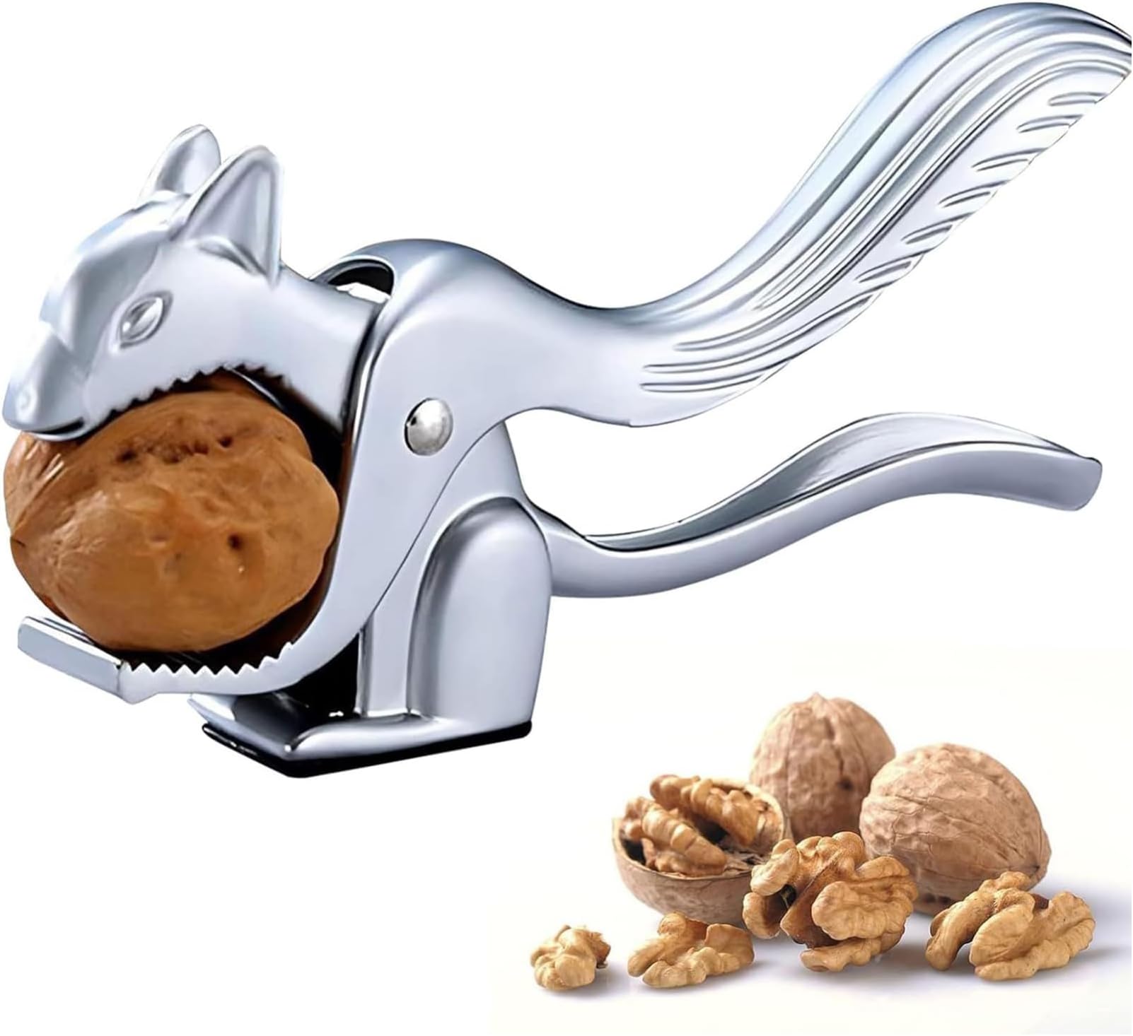 Metal Nut Pliers, Metal Nutcracker, Squirrel Shape Walnut Cracker, Versatile Walnut and Seafood Opener Tool, Kitchen Gadget, for Pecans, Walnuts, and More