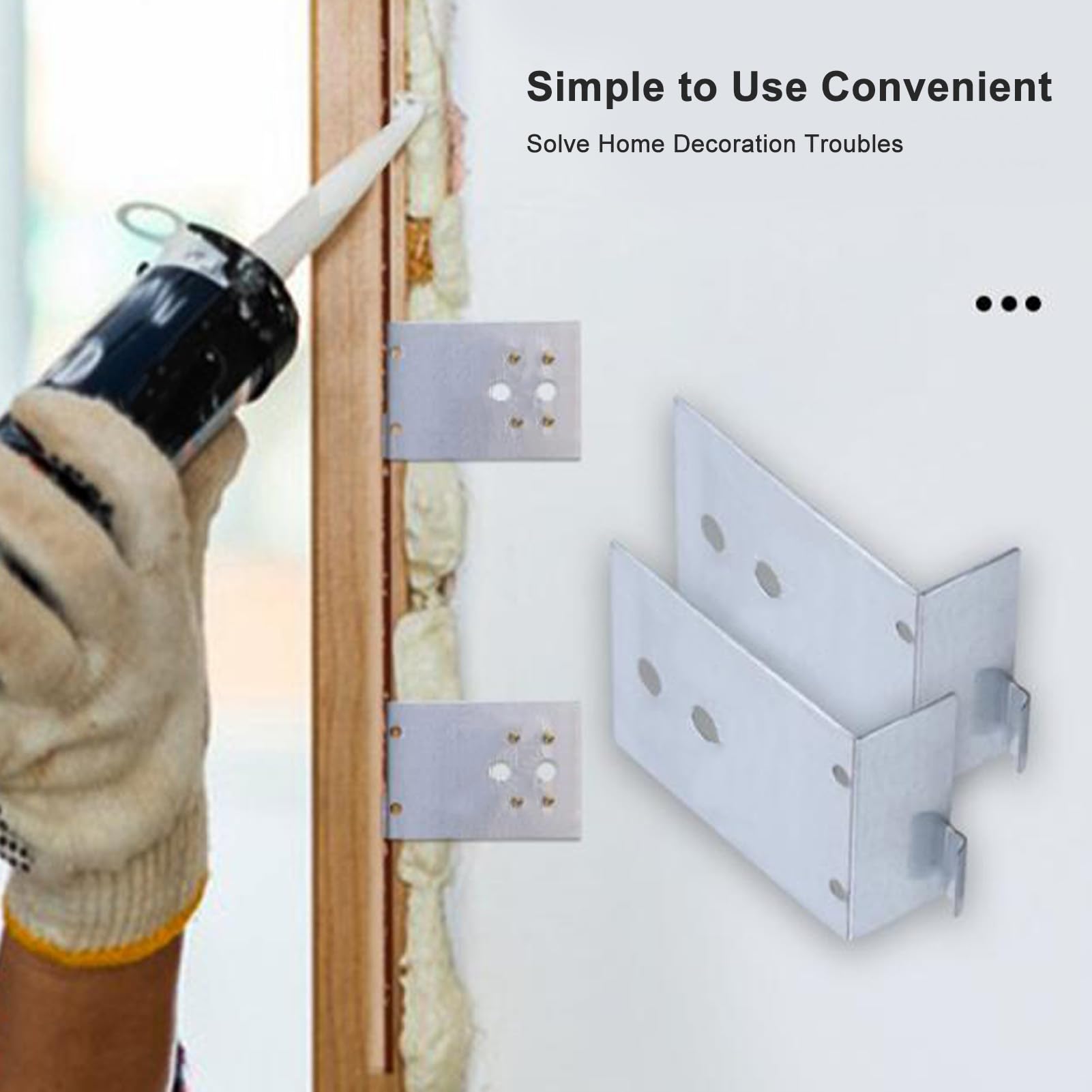 300 Pièces Supports Fixation Porte En Acier Inoxydable - Kit Installation Cadre Bois Et Angle