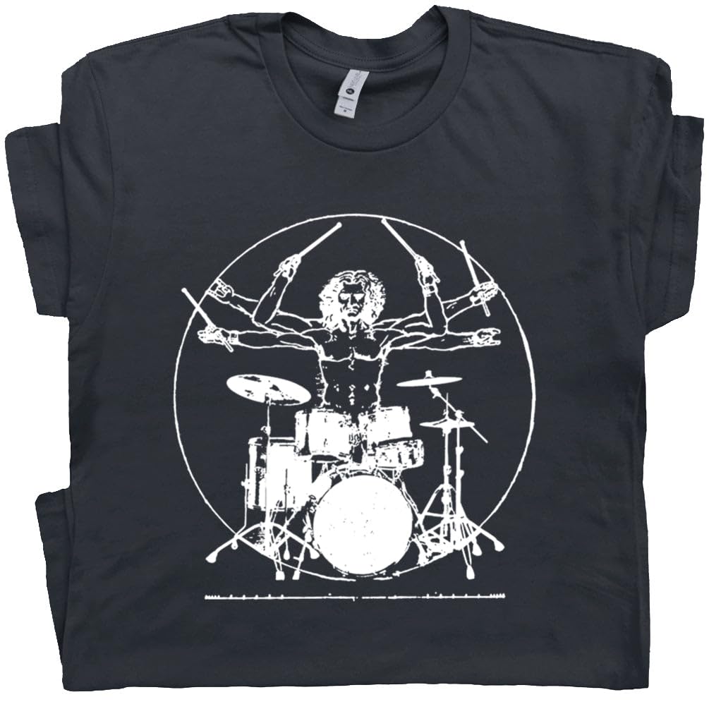 Drums T Shirt Cool Drummer Shirt for Men Guys Women Vintage