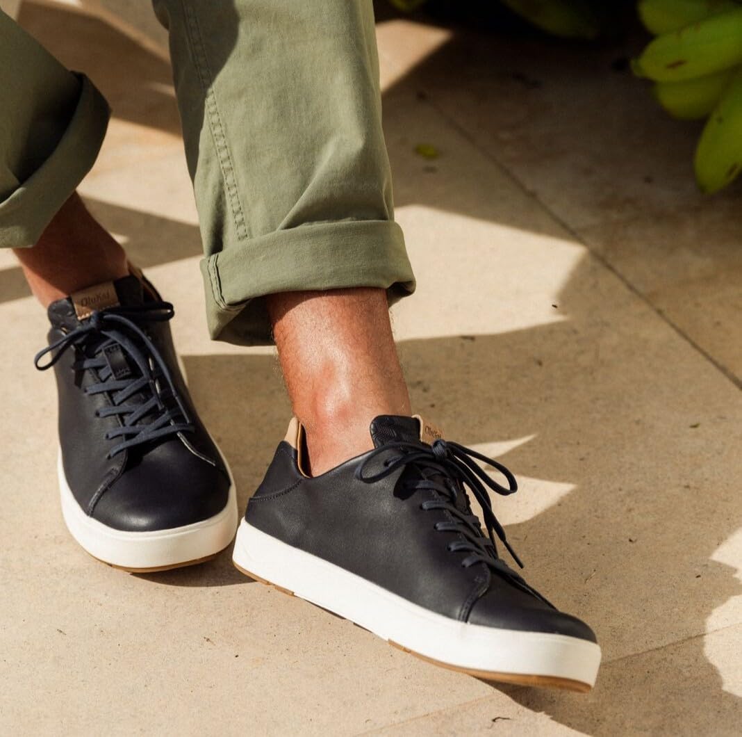 OLUKAI Lae'ahi Li 'Ili Men's Waterproof Leather Sneaker, Versatile & Casual Everyday Shoe, All-Day Comfort & Support, Enhanced Grip & Traction - Image 2