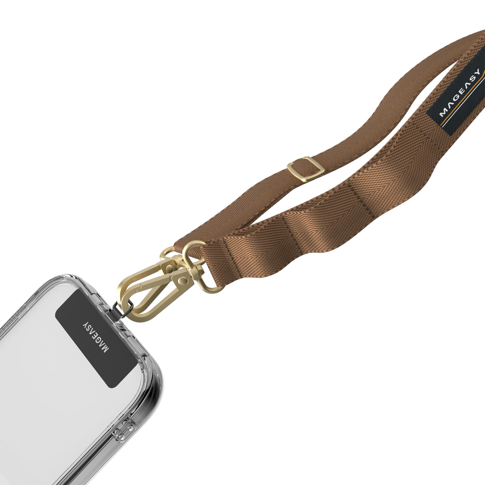 Mageasy Unisex Khaki Universal Cell Phone Lanyard - Anti-Theft Crossbody Phone Strap For Iphone 16 Pro Max & Most Smartphones, For Men & Women | 20Mm (Khaki)
