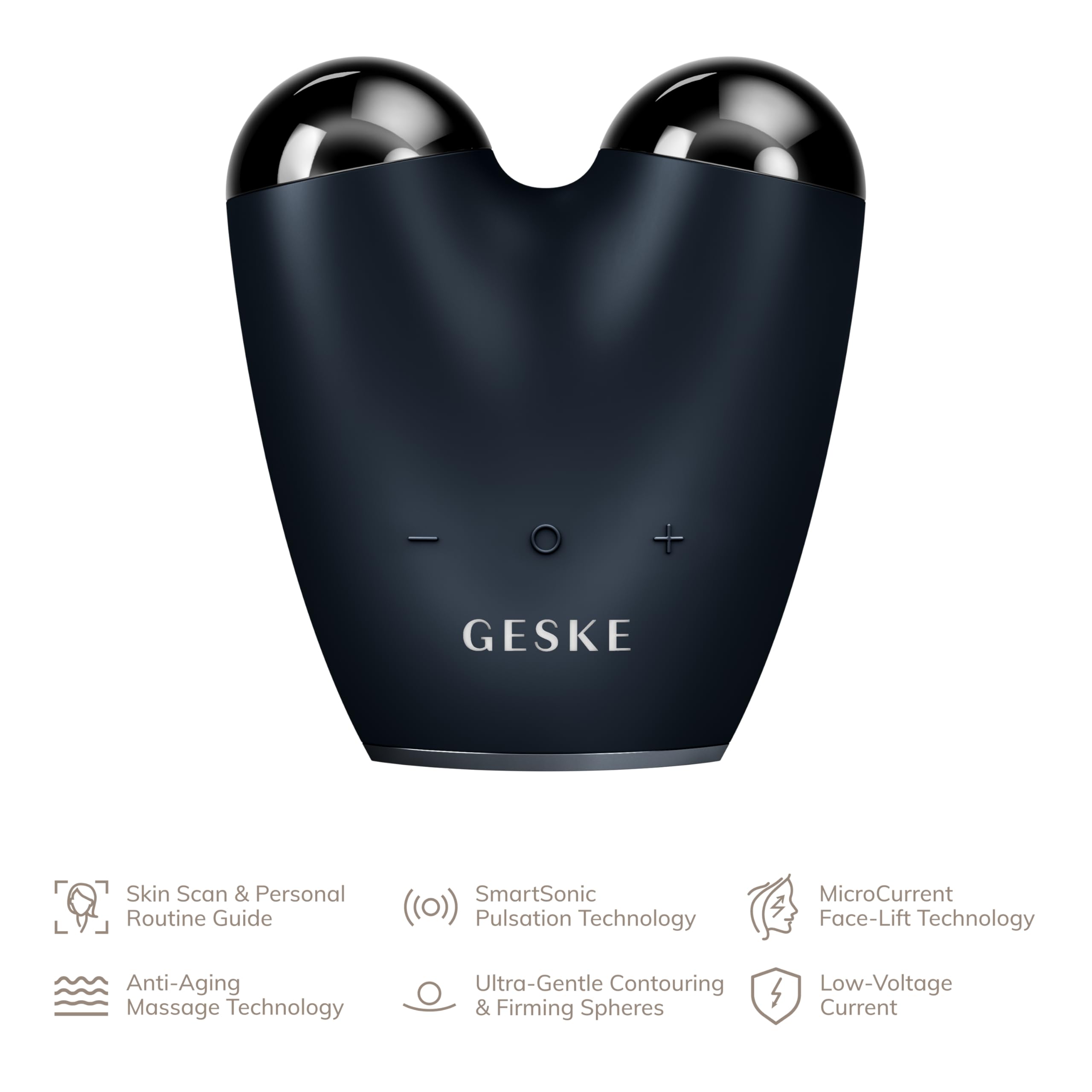 GESKE | Dispositivo lifting viso a microcorrente SmartAppGuided™ | 6 in 1 | Lifting facciale | Strumenti per la cura della pelle | Dispositivo anti-età | Microcorrente anti-rughe