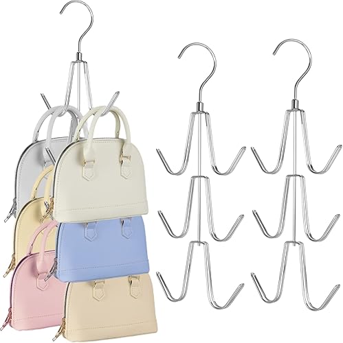 Miniatura 9 de TOPIA HANGER Organizador para colgar bolsos para armario, paquete de 2 organizadores de bolsos, ganchos de metal para bolsos, estante para bolsos,