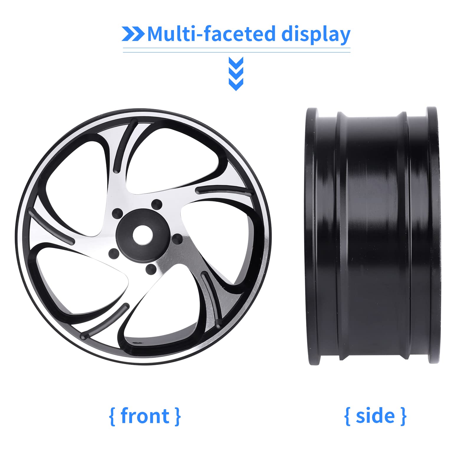 Amazon.co.jp: メタルアルミニウム RCカーホイールリム 1/10スケール