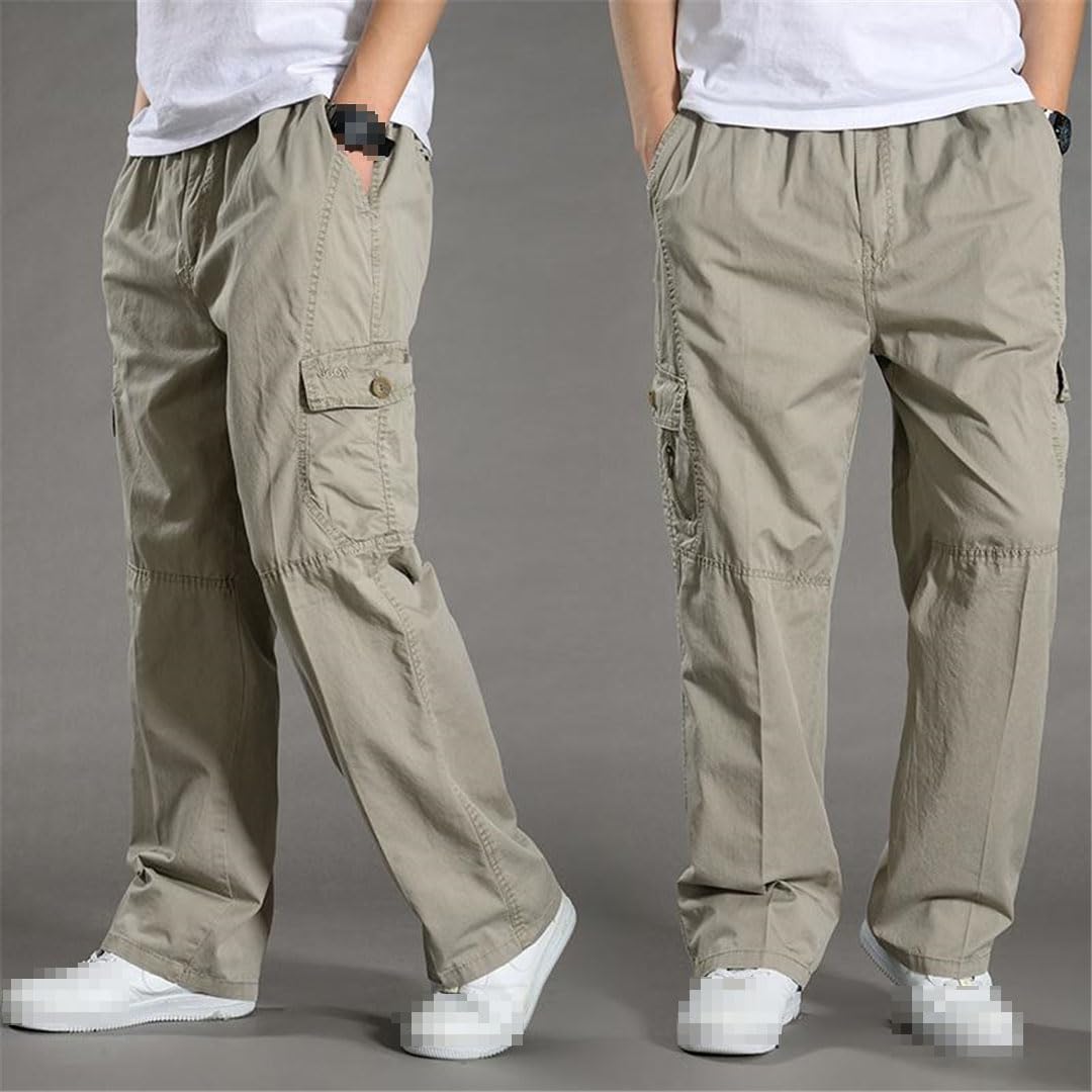 Vogrtcc Pantalones Tácticos Harem para Hombres Pantalones De Algodón Caídos Pantalones Casuales De Talla Grande