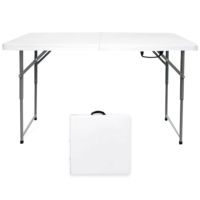 Buy GoTrio Folding Tables 4 Foot Lightweight, Foldable Table