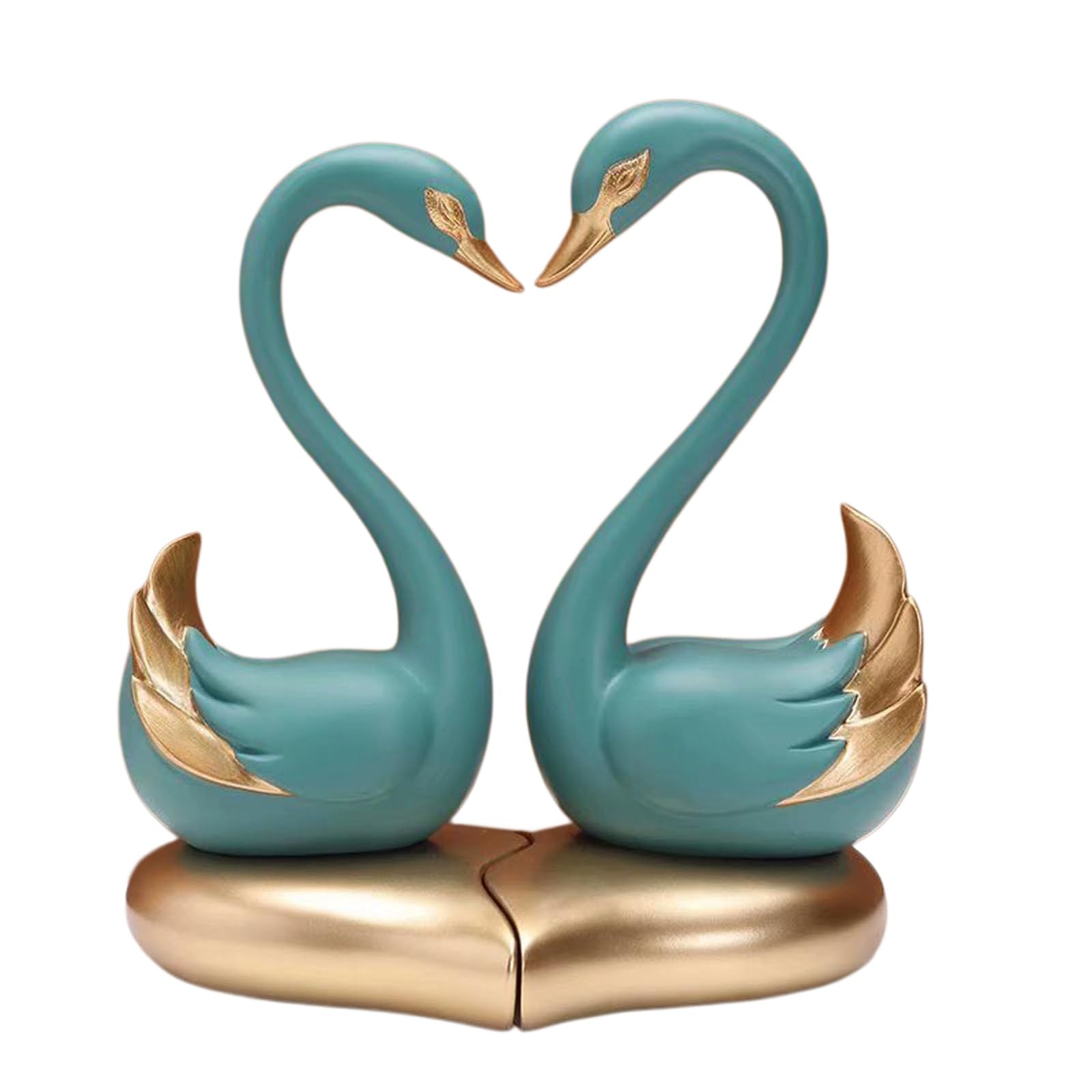 YXCQHZM 2 PCS Swan Statues, Sculpture Decoration, 1 Pair Of Swan Figures, Modern Sculpture Decorative Swan Figure Happiness and Harmony (C)