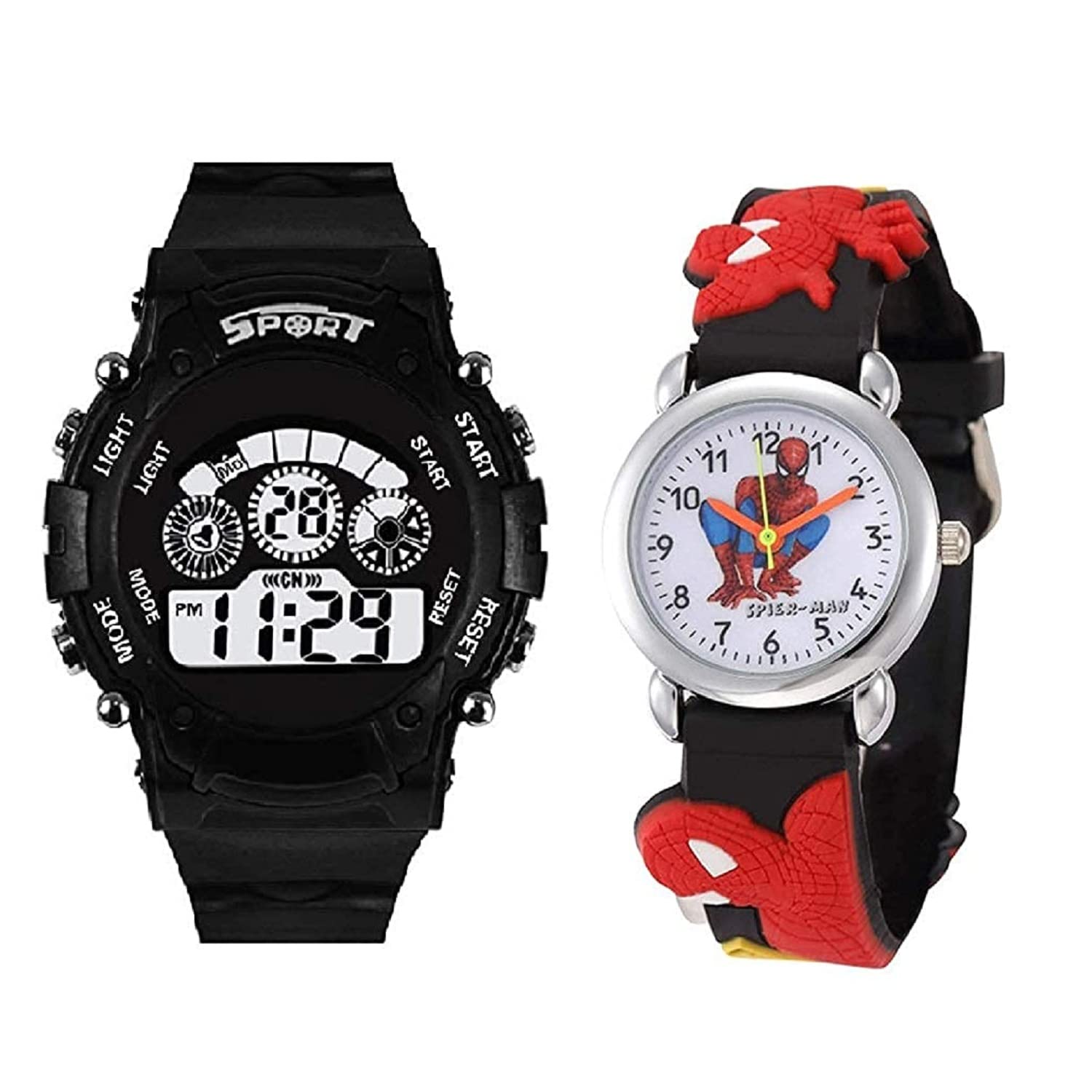 Rozti Digital-Analogues Spider Men 7 Light Combo Watches for Kids & Boys (B09SFJBNDH) Amazon Price History, Amazon Price Tracker