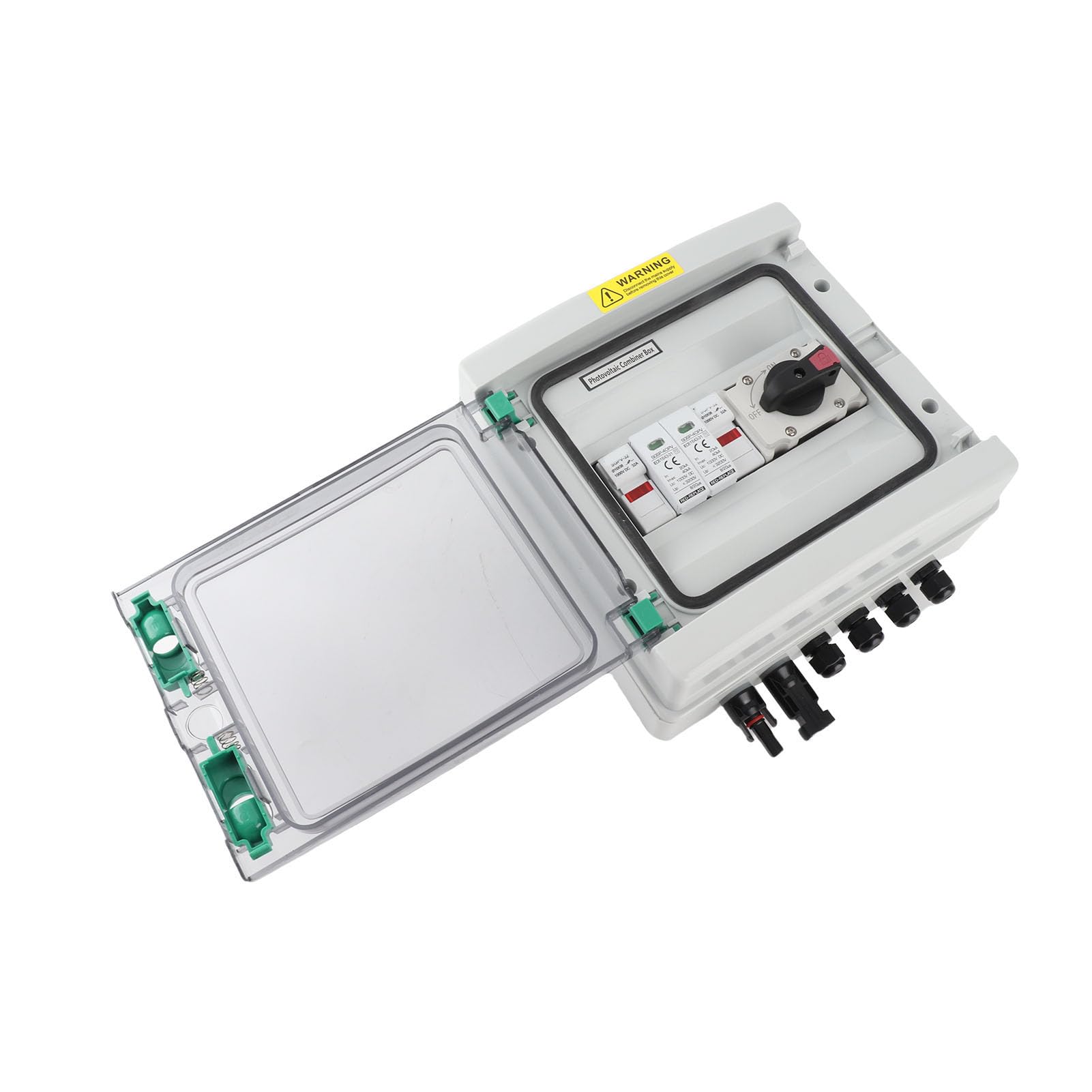 Solarna skrzynka przyłączeniowa PV 1000 V 32 A z ogranicznikiem 40KA, rozłącznikiem prądu stałego i obudową o stopniu ochrony IP65 do systemów paneli słonecznych poza