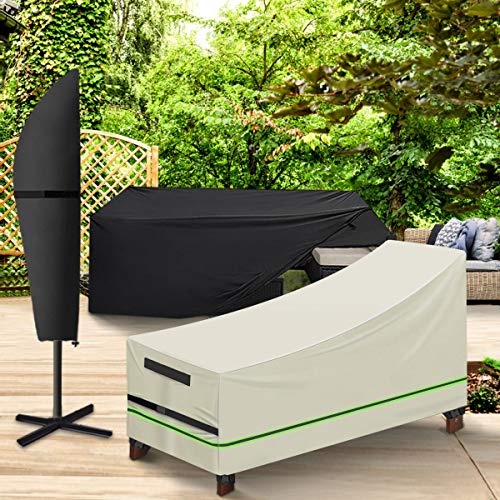image for king do way Patio Chaise Lounge Cover, Heavy Duty Waterproof Lounge Ch