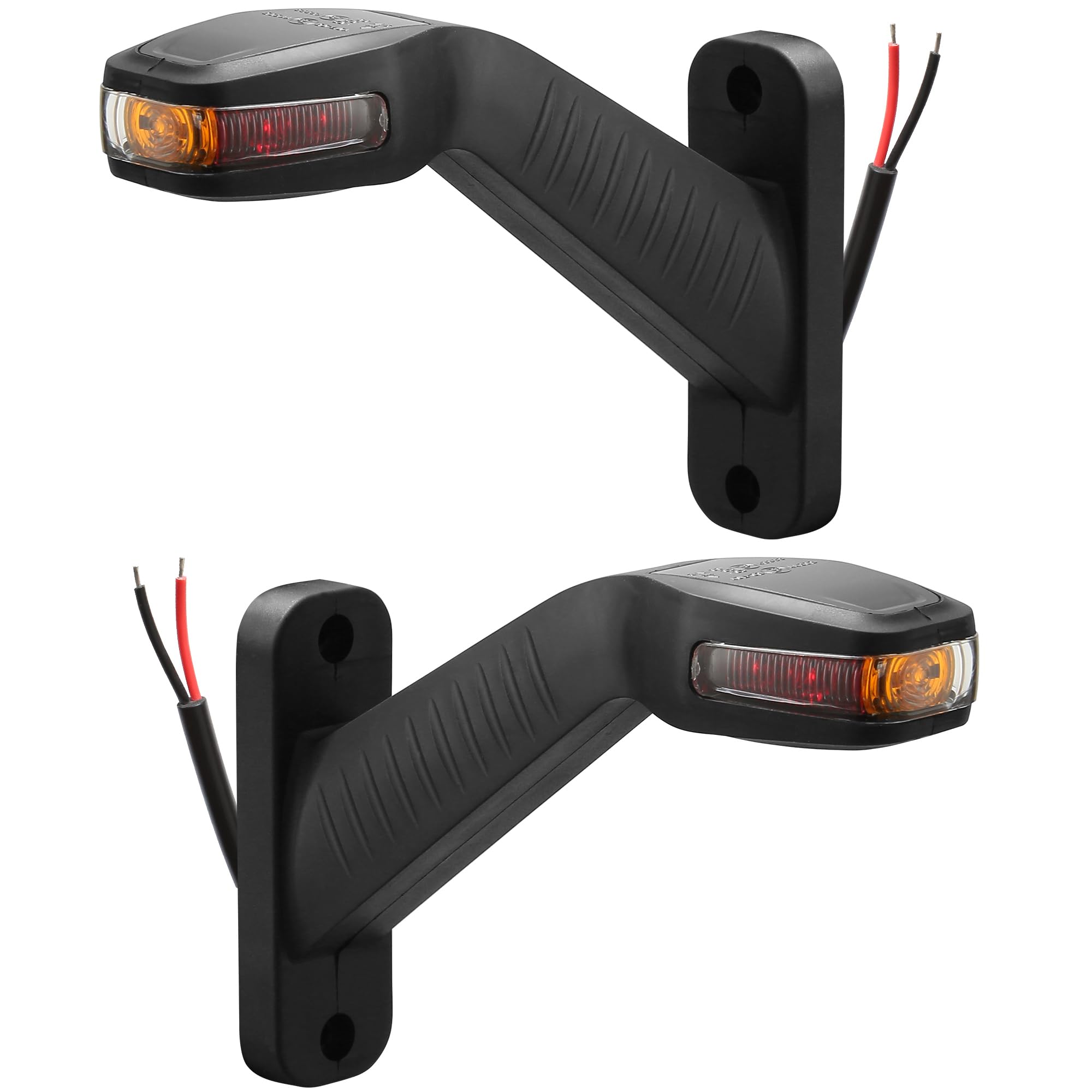 2x Anhänger Begrenzungsleuchte Umrissleuchte Positionsleuchte 12V 24V LED Seitenleuchten Gummistiel Seitenmarkierungsleuchten Wasserdicht für LKW Van E-Mark