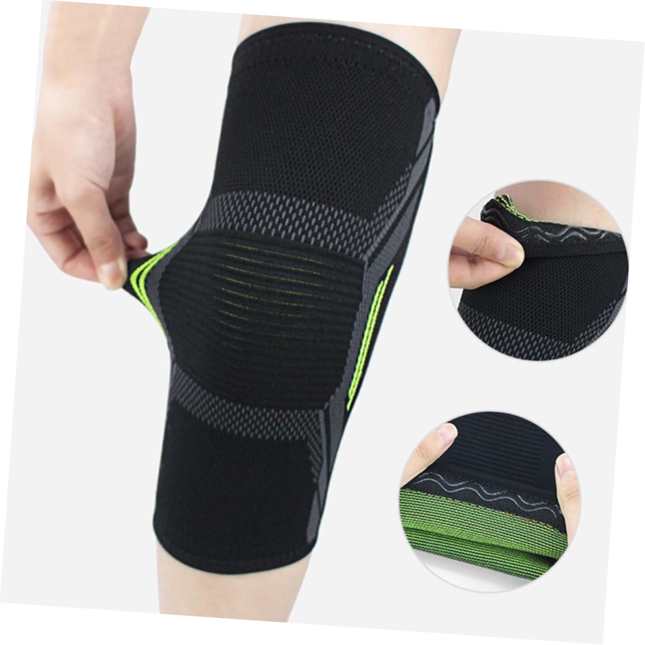 FRCOLOR Breathable Protective Pads 2 Pcs Sports Brace for Leg Comfortable Elastic Suitable for Basketball Hiking