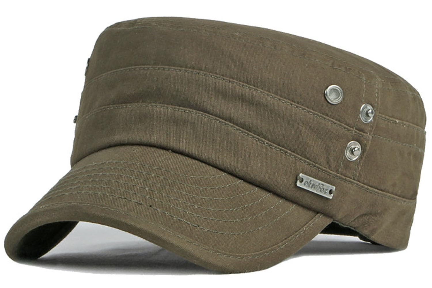 BABAHU Men's Cotton Military Caps Cadet Army Caps Adjustable Basic Baseball Hat