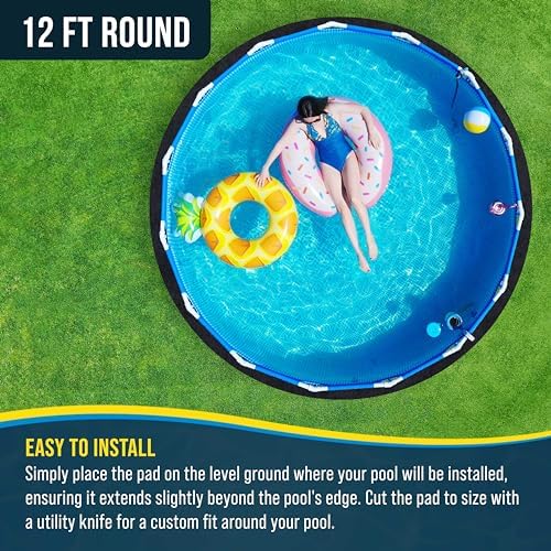 U.S. Pool Supply Ground Shield 12-Foot Round Heavy Duty Pool Liner Pad for Detail