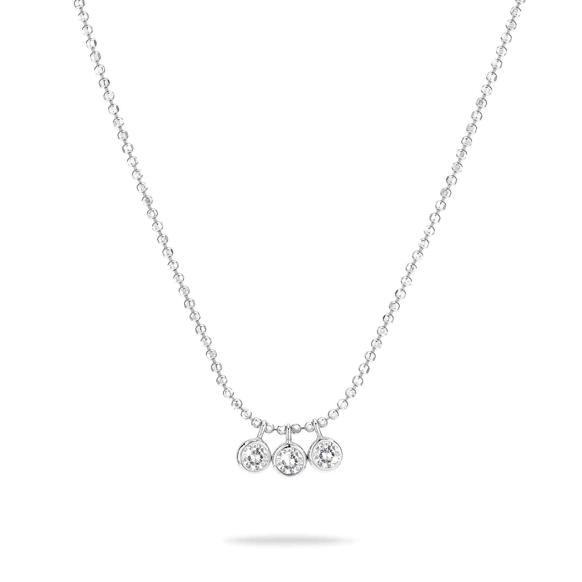 Tamaris Necklace TJ-0603-N-45 925 Silver, 45 cm, Stainless Steel, Cubic Zirconia