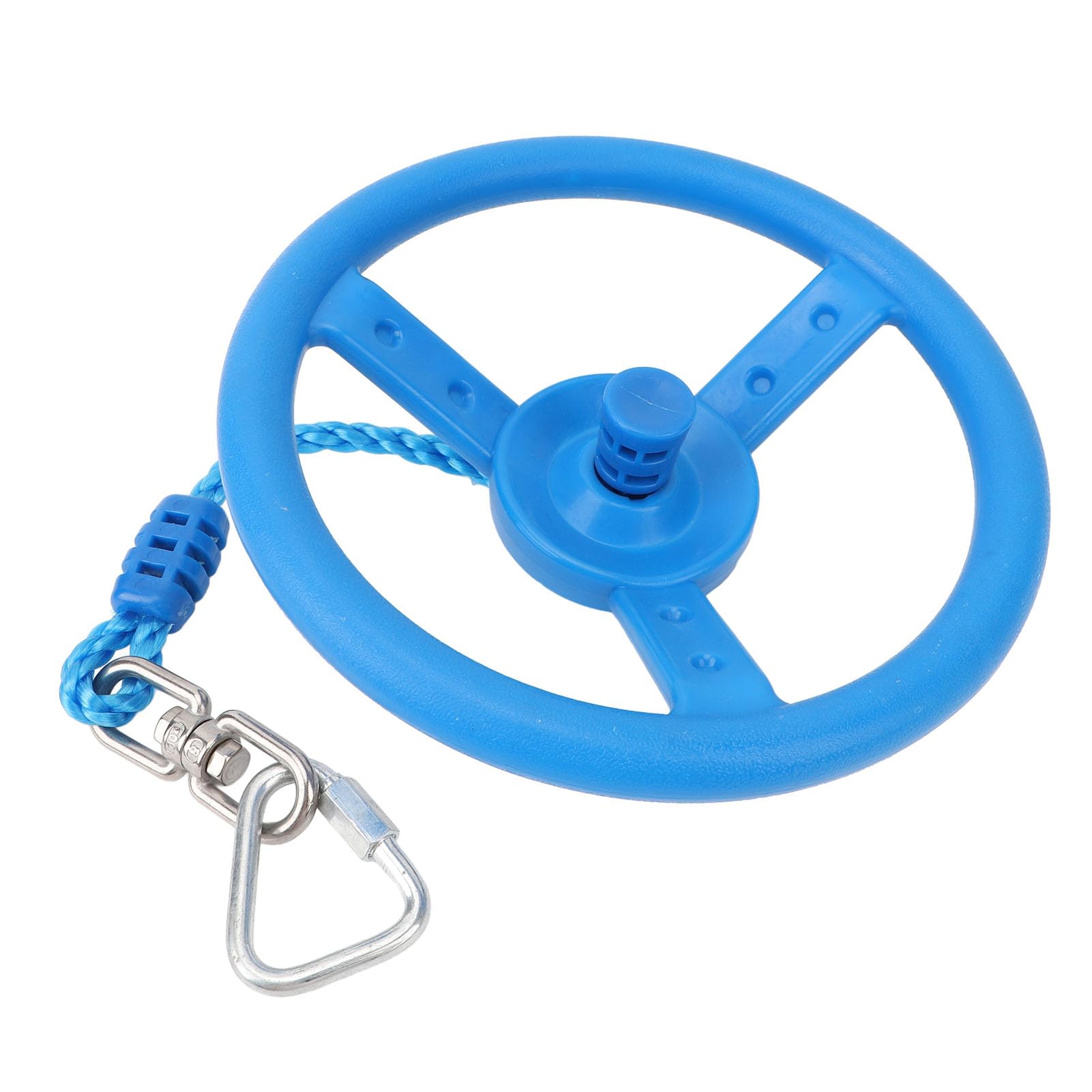 Juego de ruedas giratorias para gimnasio para niños, columpio portátil con cuerda, plástico azul y nailon para jugar en interiores y exteriores, perfecto para parejas y jardines de infancia