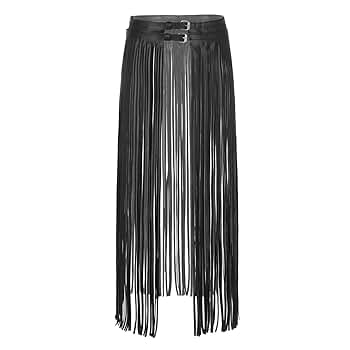 アメリヴィンテージ　FRINGE BELT CHICTRY Vintage Punk Tassel Belt Faux Leather Double Buckles