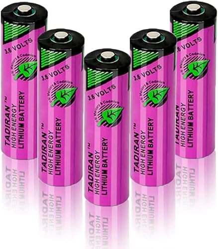 XIAOXX (5 unidades) 3.6V 2400mAh TL-5903 AA batería de litio SL-360 TL-2100 PLC 6ES7971-0BA00 para Siemens S7-400 ER14500 PLC máquina para 2.4Ah