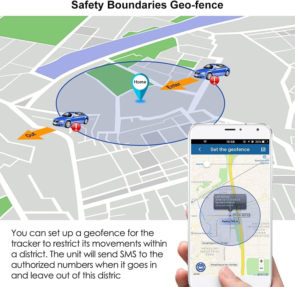 Winnes Mini localizzatore GPS 4G per auto, TK901, impermeabile, localizzatore GPS con app di localizzazione in tempo reale, adatto per moto, auto, biciclette, bagagli per bambini, ecc.