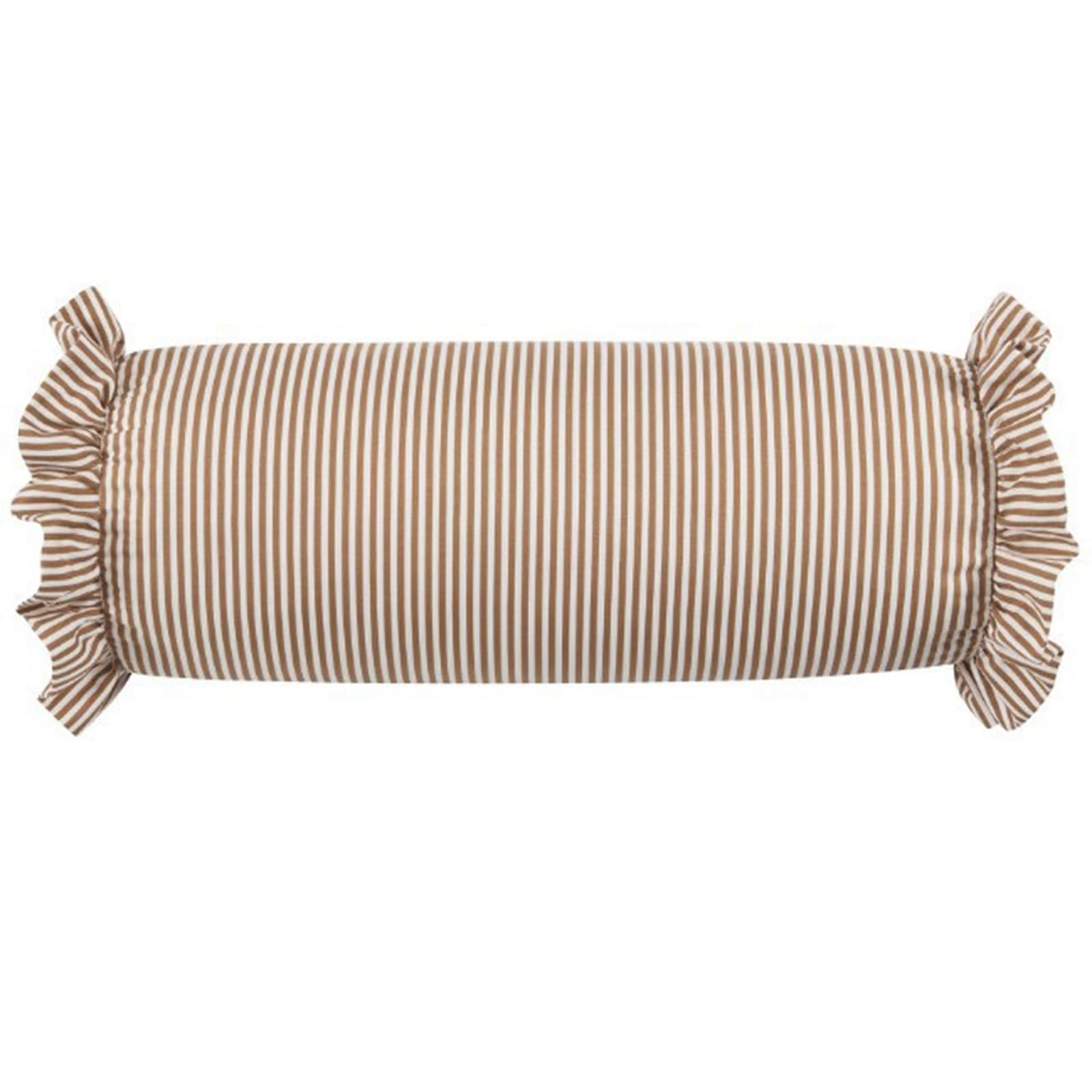 NMFLAB Cotton Stripes Bolsters Pillow 51Cm or 91Cm with Round Edges for Reading Book and Long Chair Long Body Pillow