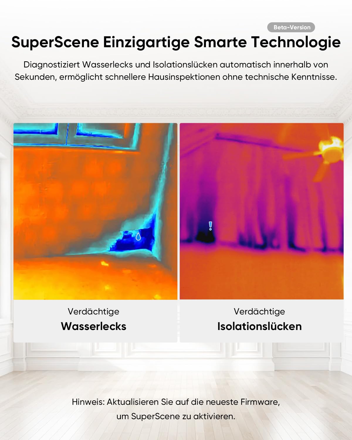 HIKMICRO E01 Wärmebildkamera SuperIR 240 x 240 IR-Auflösung Handheld Infrared Camera Thermal Imaging 20Hz Bildwiederholrate, Kompakte Thermokamera mit Laserpointer, -20°C bis 400°C