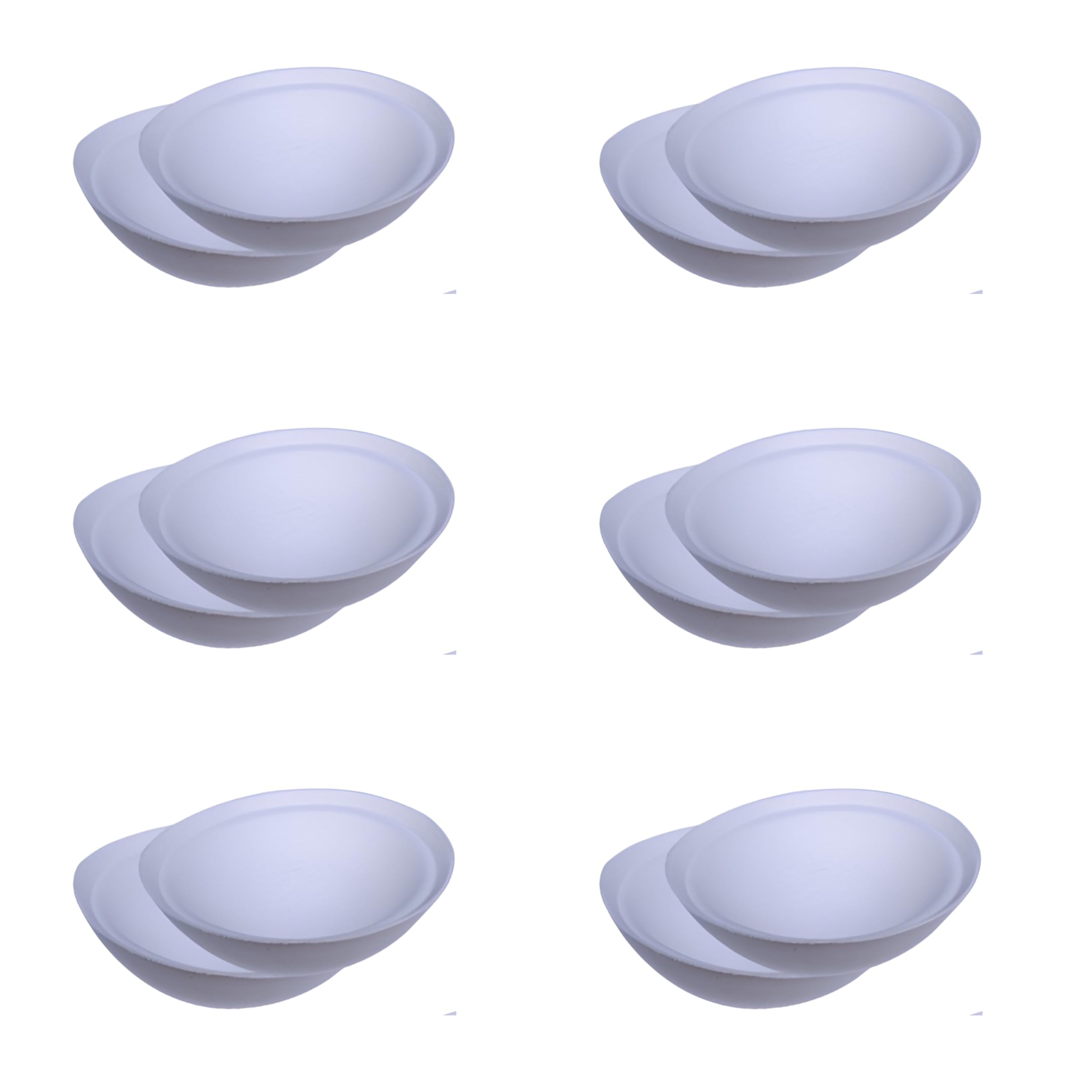 Women's Cotton 6 Pair Round Bra Cup Pad in White Color-image-25