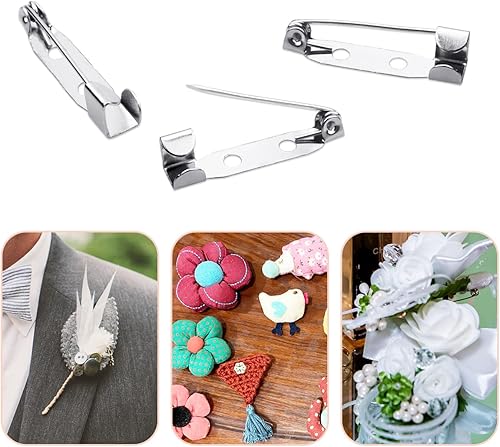 Miniatura 4 de 100 pines de barra, cierre de seguridad, pasadores de bloqueo, broche de plata, pasadores de joyería para insignias, manualidades, costura, baby