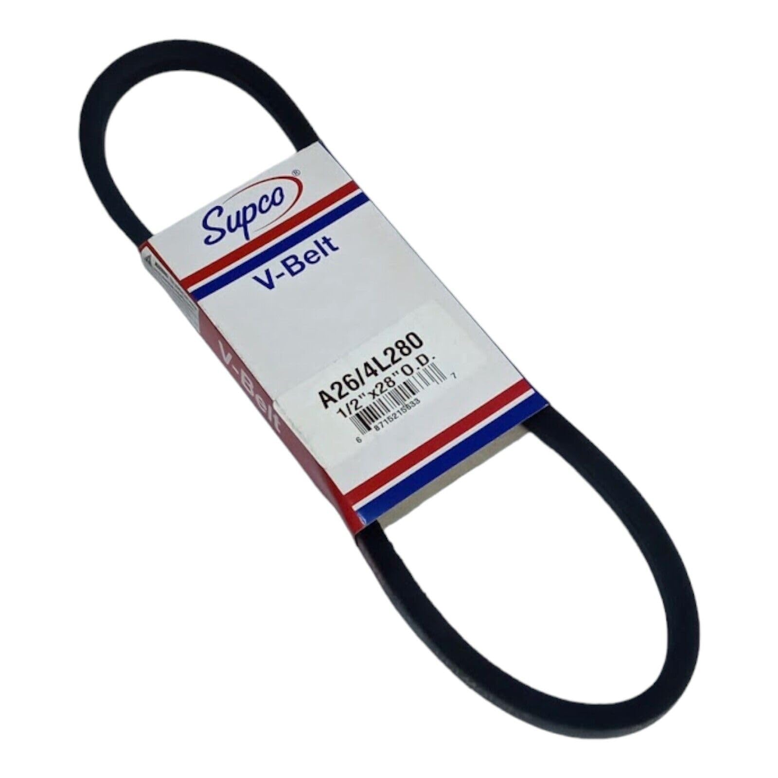 A26 Industrial V-Belt - 1/2" X 28" OD (4L280) Replacement Belt For Machinery