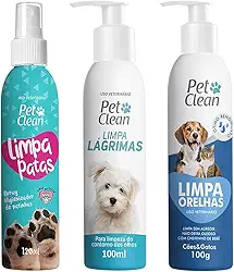 Kit Limpa Lagrimas/Orelha/Patas para Câes e Gato PetClean