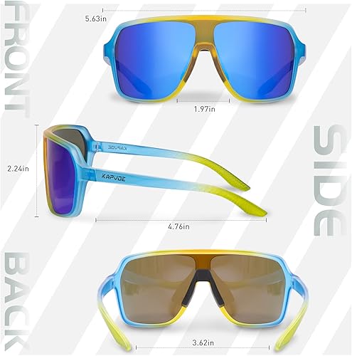 Miniatura 10 de KAPVOE Gafas de sol deportivas polarizadas para hombres y mujeres, gafas de protección UV 400 para ciclismo, béisbol, bicicleta de montaña
