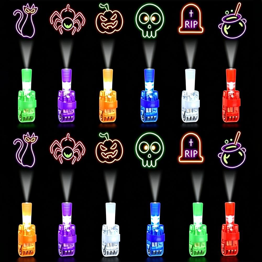 Halloween Finger Lights,Halloween Finger Projector Lights Bag Fillers B