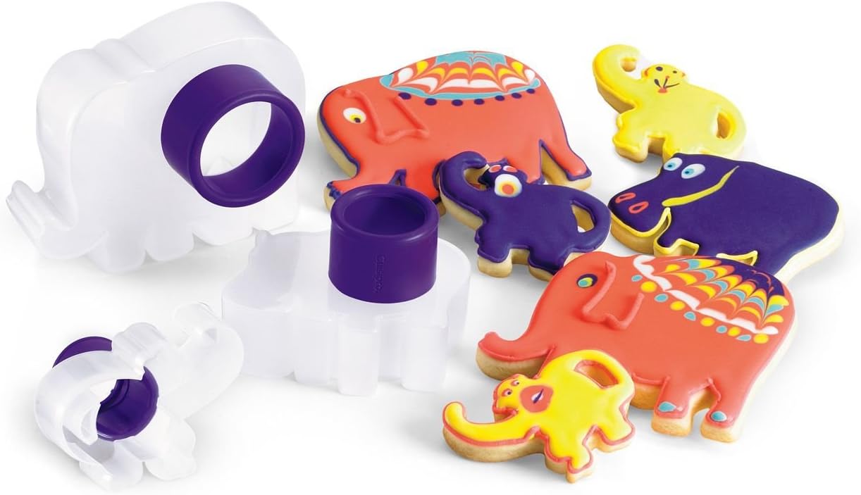 Cuisipro Purple Zoo Cookie Cutters Monkey Cookie Cutters