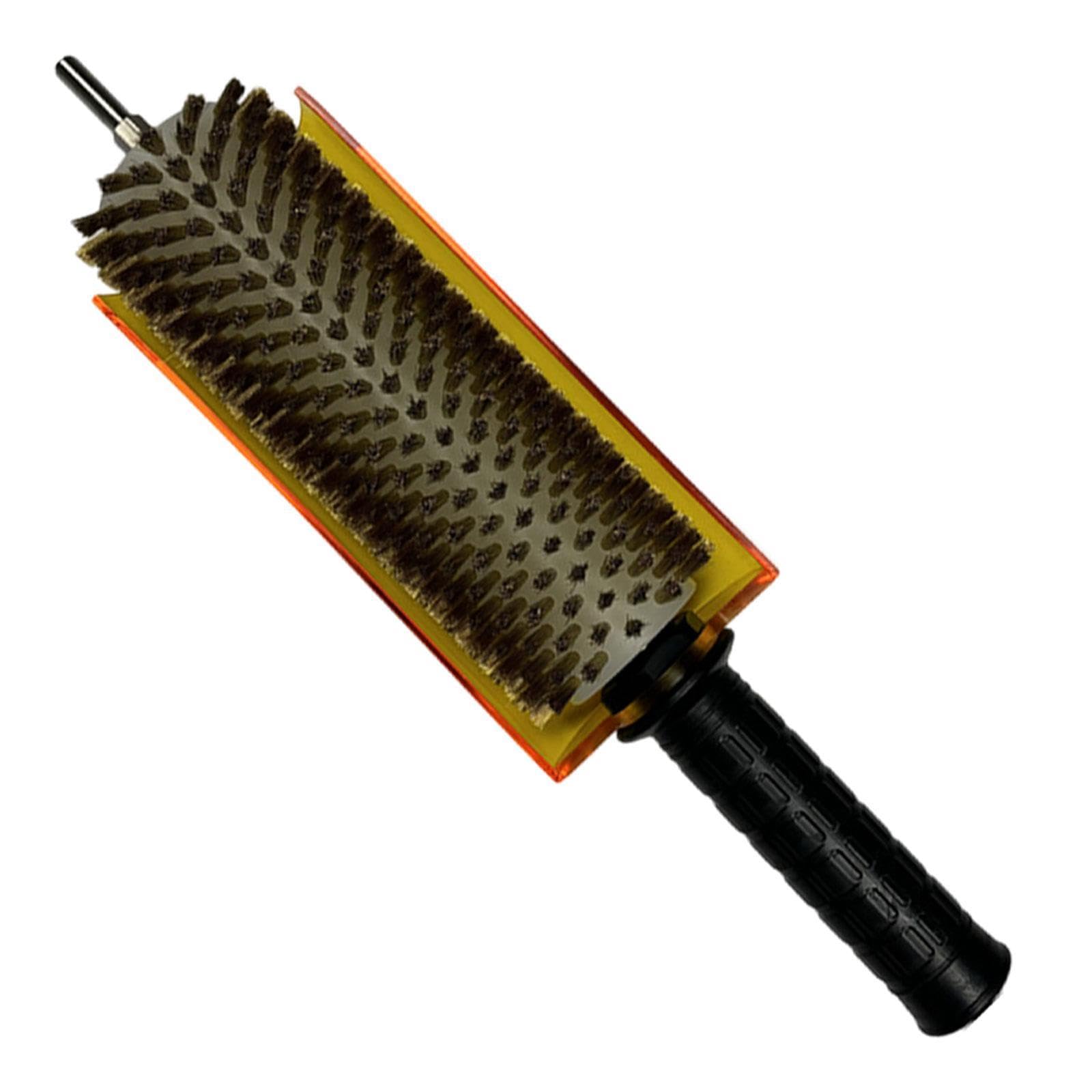 Szczotka narciarska z uchwytem na oś i osłoną, zestaw, szczotka rolkowa, snowboard, szczotka do woskowania, nylon, 20 cm