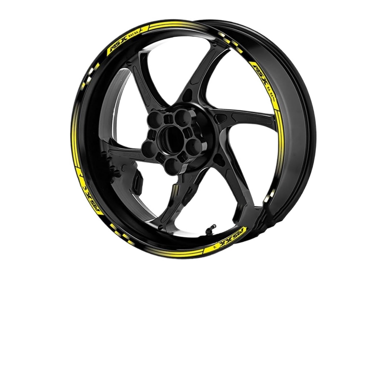 Hub Decals Rim for MSX125 for SF for MSX 125 for Grom Msx125 Motorcycle Reflective Wheel Hub Sticker Rim Decal Stripe Tape Waterproof Stripe Tape(Yellow)