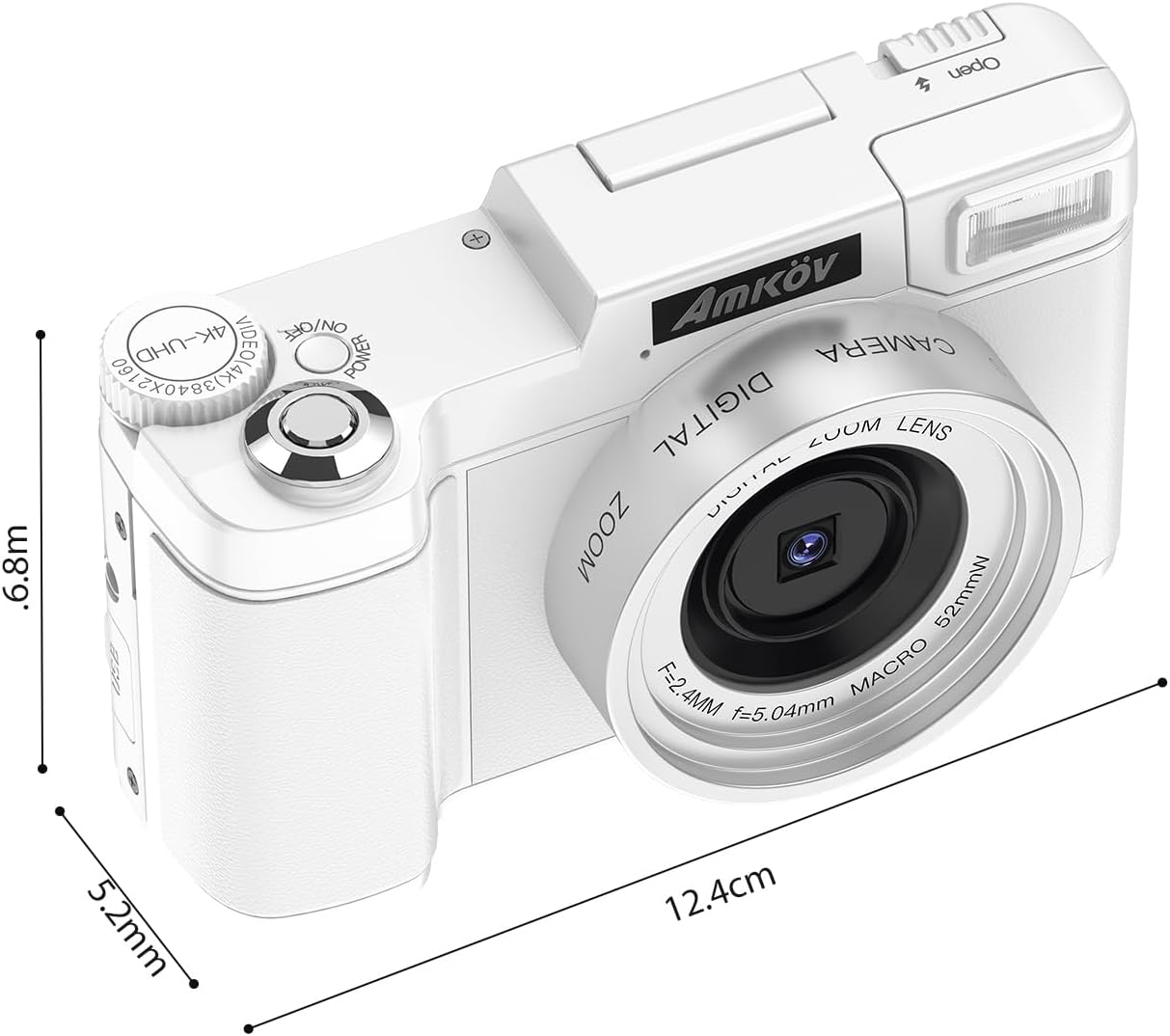 Andoer 4K Digital Camera Kids Camera 48MP Point and Shoot Camera with 3.0-inch TFT Rotatable Screen Ultra HD 16X Zoom Anti-Shaking Portable Camera with 2pcs Batteries 32GB Memory Card - Image 2