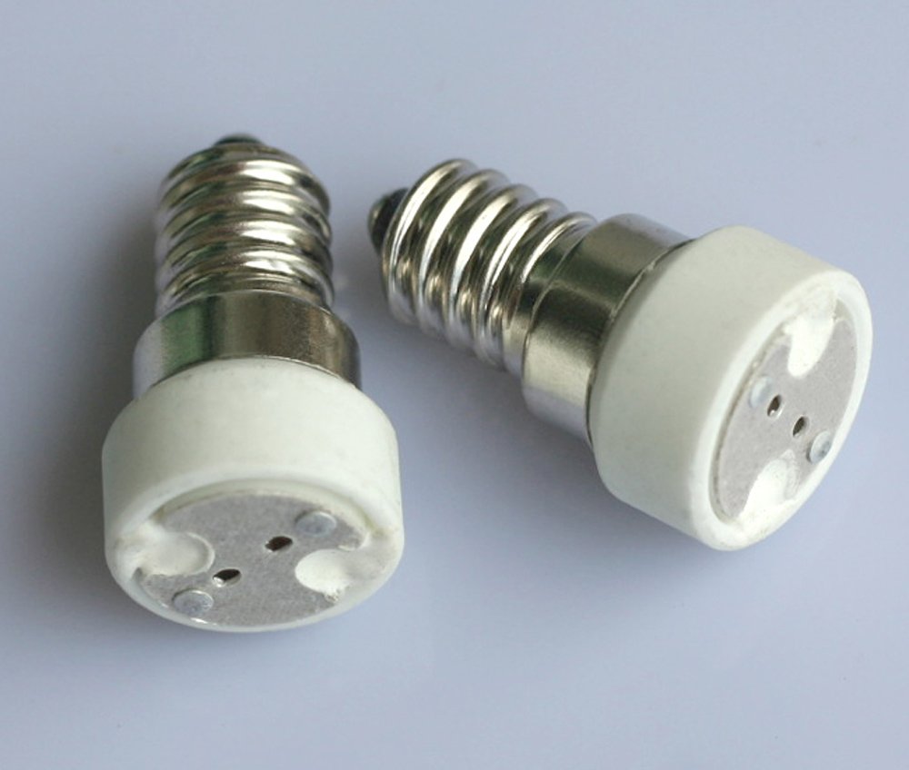 ShuoHui Lot de 2 adaptateurs E14 vers G4 MR16 GU5.3 pour lampe LED ou halogène 230 V