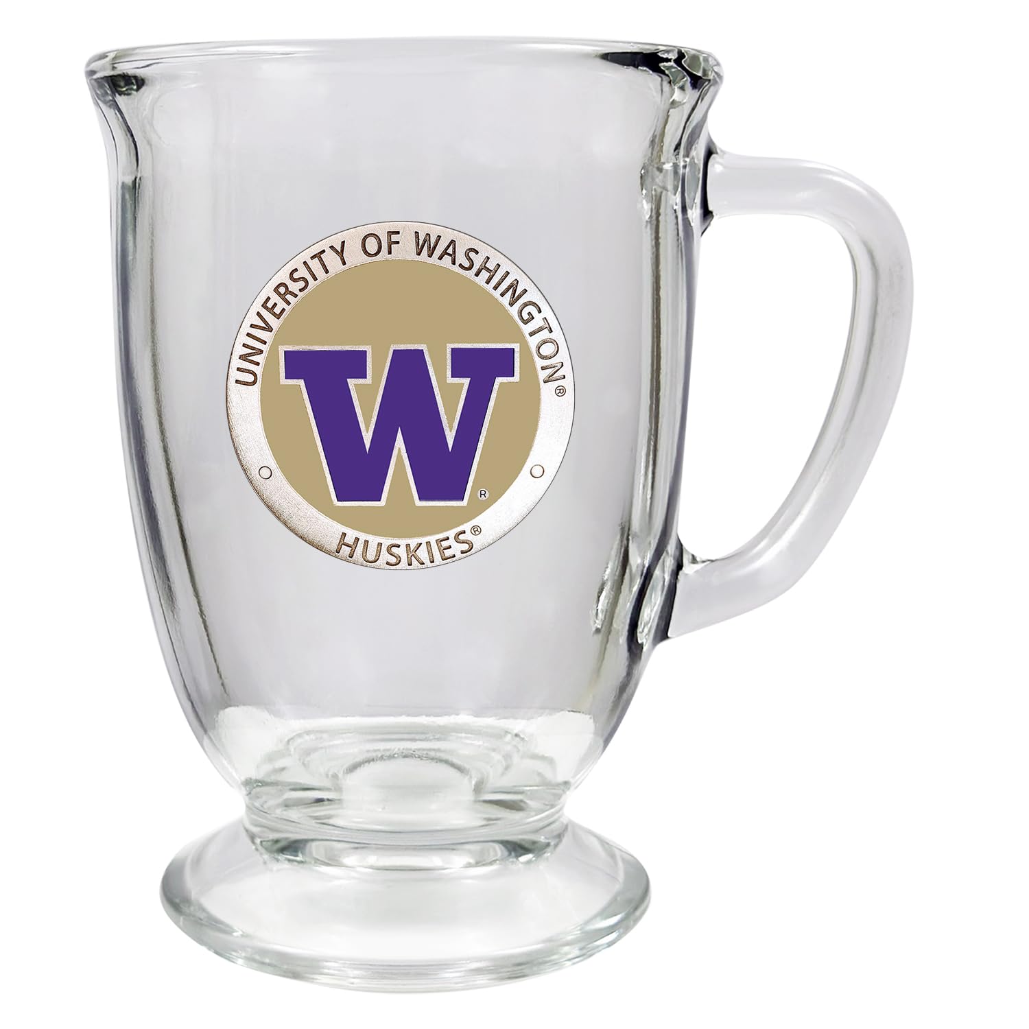 Heritage Pewter Washington Huskies 15 Ounce Coffee Mug Mug for Coffee Beverages Intricately Crafted Metal Pewter Alma Mater