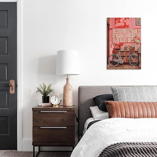 Miniatura 8 de Arte de pared retro de los años 90, impresiones artísticas de libros de bicicleta rosa, póster de arte Y2k femenino estampado estético coquette