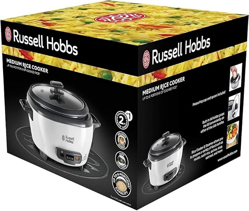 Russell Hobbs 0,8L rizsfőző gőzöléssel, tapadásmentes edénnyel és melegentartással