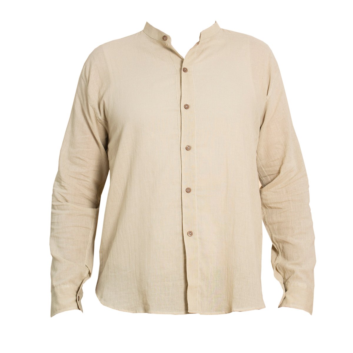 Panasiam Men's 6Button Beige Shirt, 'K', 6Button, Beige, Xxl, Longsleeve